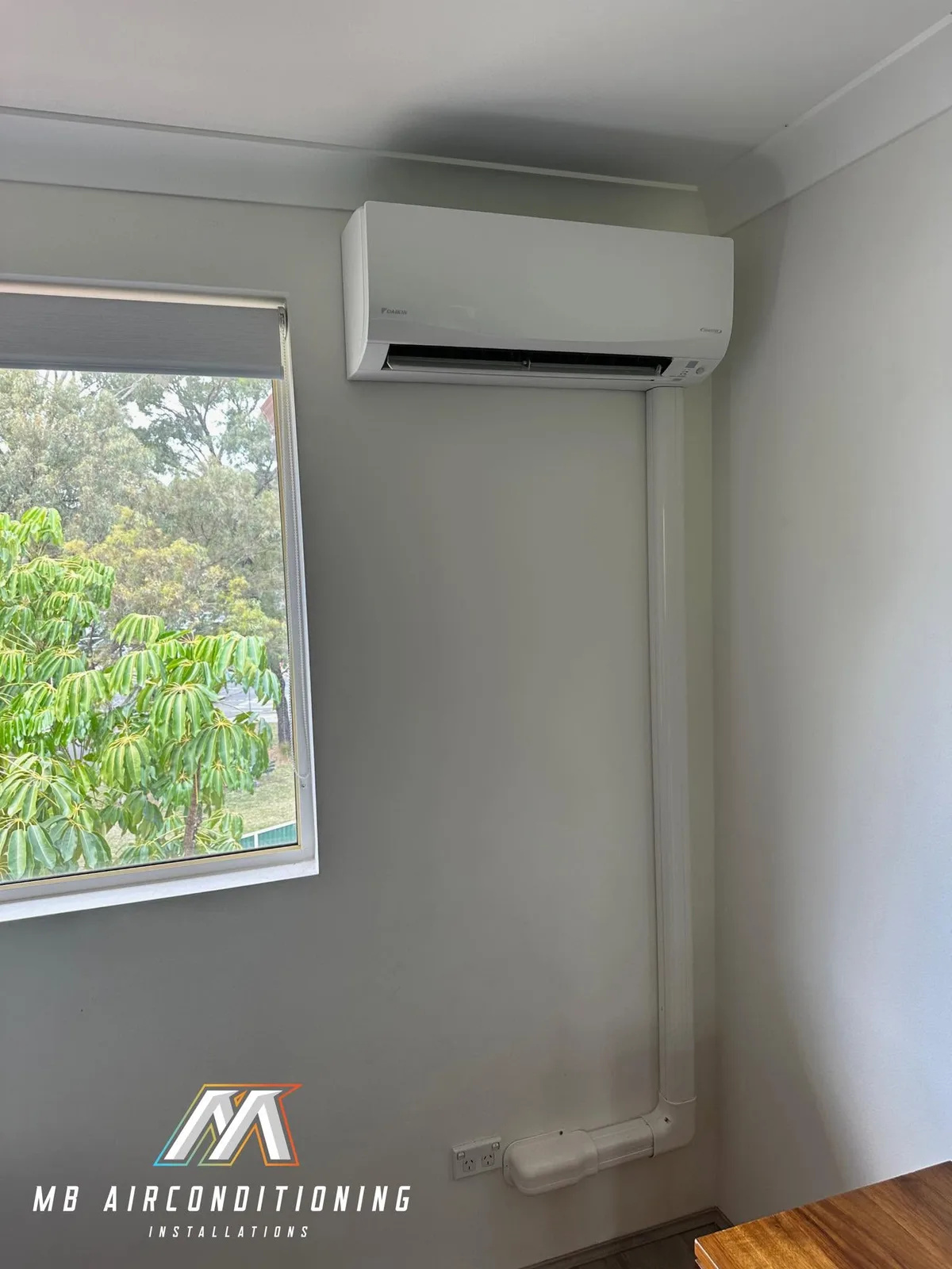 Clean wall-mounted split system install by MB Air Conditioning in Western Sydney