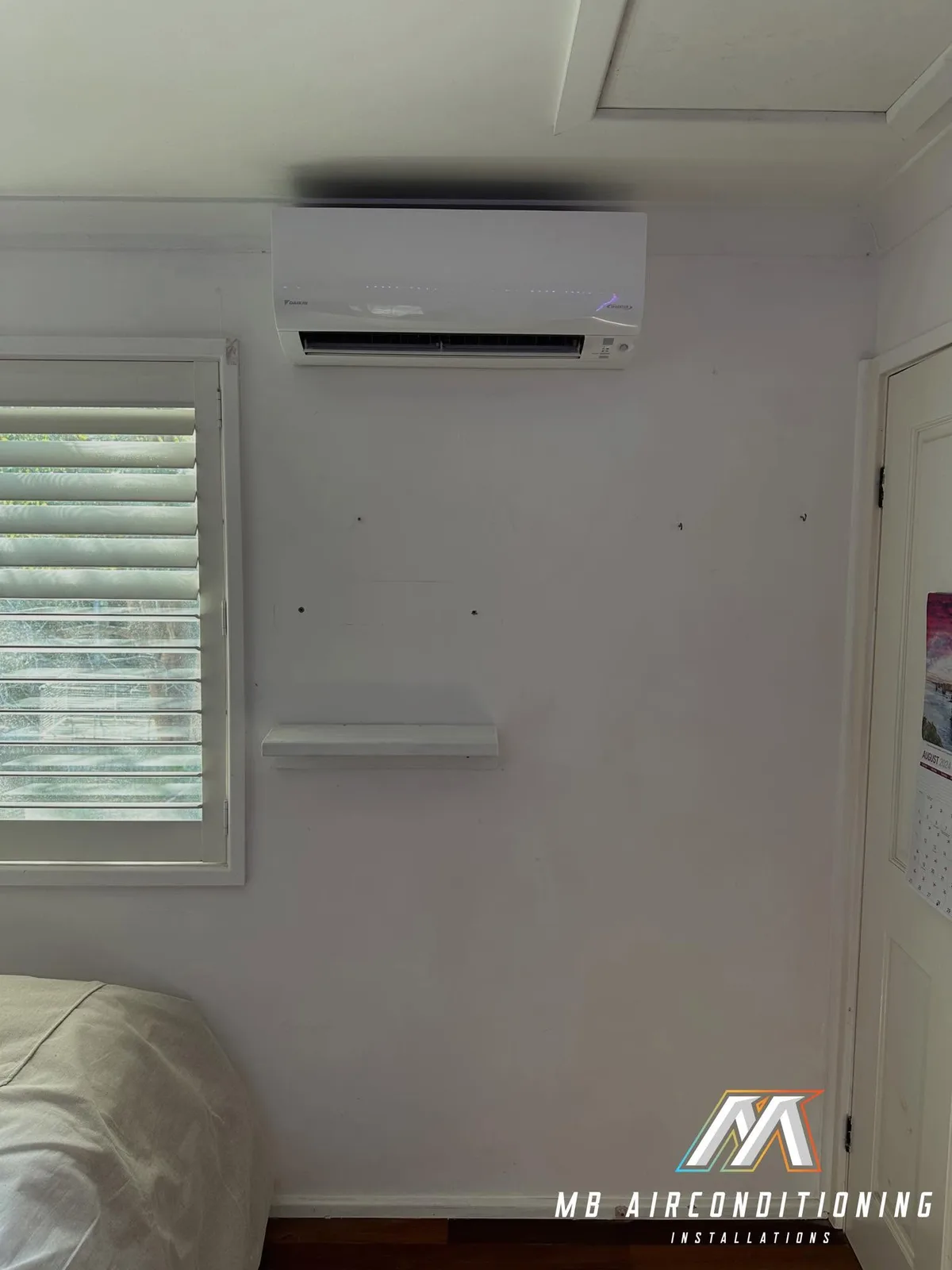 Clean split system install by MB Air Conditioning in Western Sydney